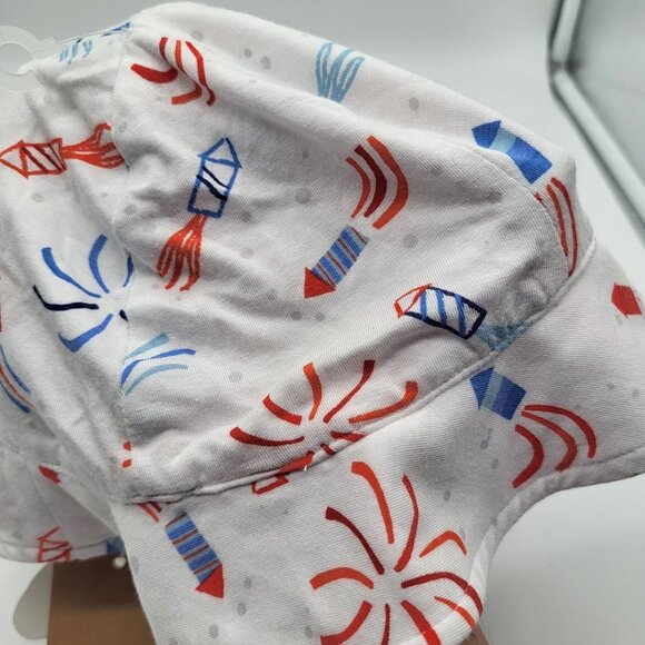 ANGEL DEAR Baby 6-12M Bucket Sun Hat Viscose Bamboo FIRECRACKERS 4th of July - Picture 4 of 4